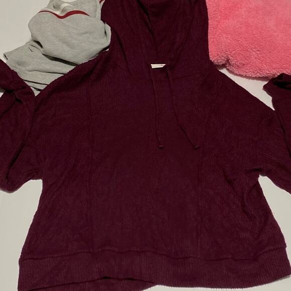 Women's Sweater Bundle Medium 6 Forever 21 DIVIDED H&M Hoodie Pink Gray Black - Picture 3 of 7